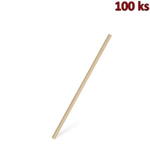 Slámka papírová rovná natural 20 cm, Ø 6 mm [100 ks]