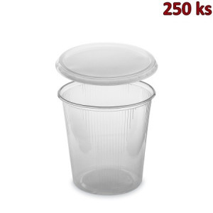 Plastová miska kulatá s víčkem 500 ml (PP) [250 ks]