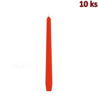 Svíčka kónická oranžová 245 mm [10 ks]