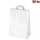Papírová taška bílá 32+16 x 39 cm [50 ks]