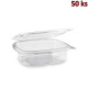 Plastová krabička s víčkem hranatá 750 ml rPET [50 ks]